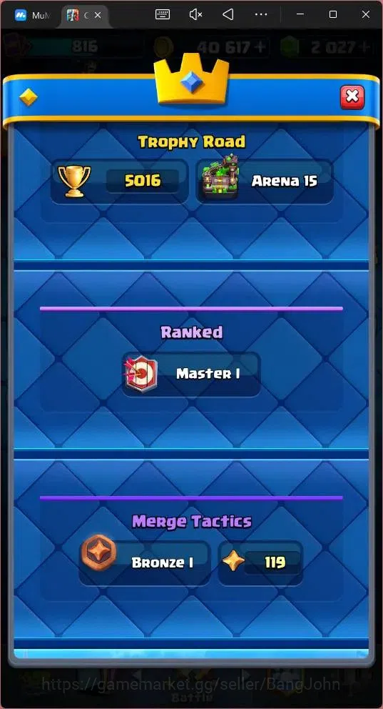 Clash Royale Accounts Global |CL 816|KTL 11|Trophy 5016|90 Cards|1 Hero| image 4