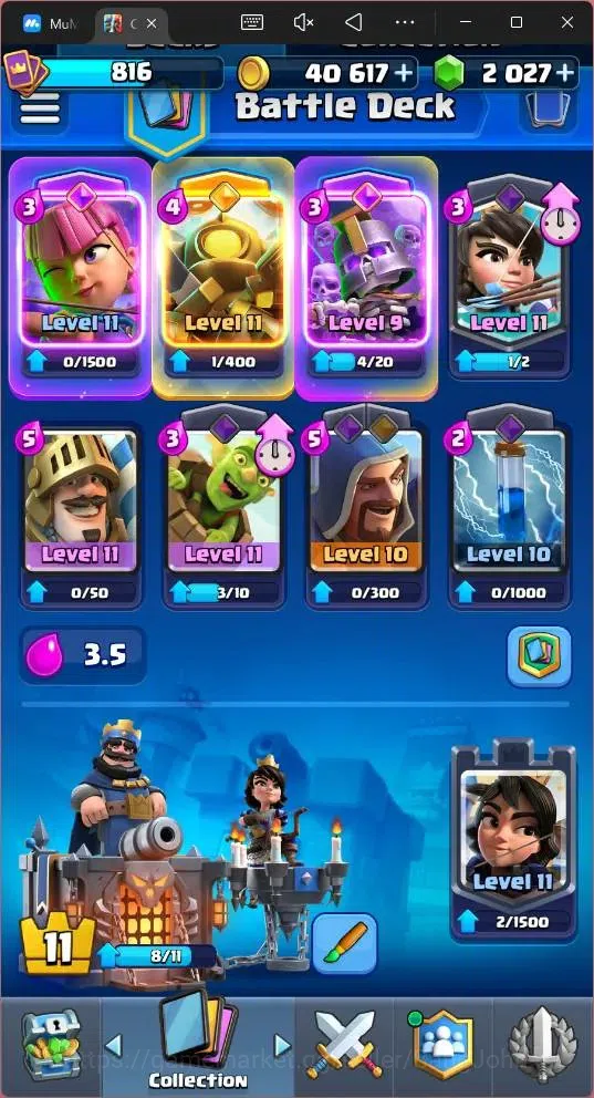 Clash Royale Accounts Global |CL 816|KTL 11|Trophy 5016|90 Cards|1 Hero| image 6