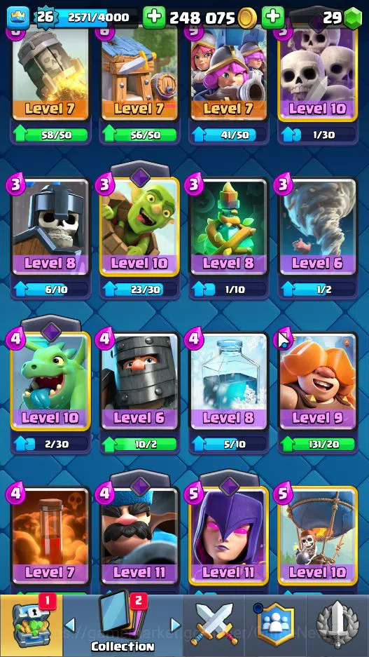 Clash Royale Accounts Lv 26|Trophy 4046|KTL 10|Limited Skin|Card 79|1 HE image 9