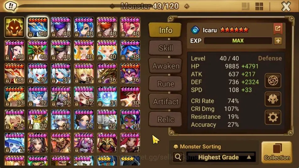 Summoners War: Sky Arena Accounts Starter GLOBAL Lv 37|Starter|1 LD [Talisman]|17 Total NB5[Juno,Masha,Oliver,Etc]+46 10