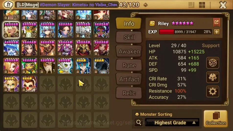 Summoners War: Sky Arena Accounts Starter GLOBAL Lv 37|Starter|1 LD [Talisman]|17 Total NB5[Juno,Masha,Oliver,Etc]+46 11