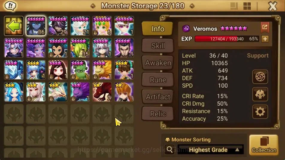 Summoners War: Sky Arena Accounts Starter GLOBAL Lv 37|Starter|1 LD [Talisman]|17 Total NB5[Juno,Masha,Oliver,Etc]+46 12