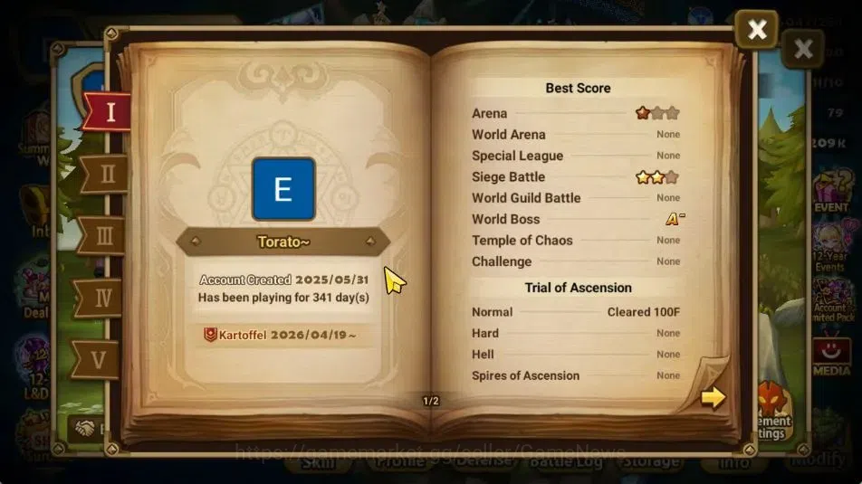 Summoners War: Sky Arena Accounts Starter GLOBAL Lv 37|Starter|1 LD [Talisman]|17 Total NB5[Juno,Masha,Oliver,Etc]+46 3