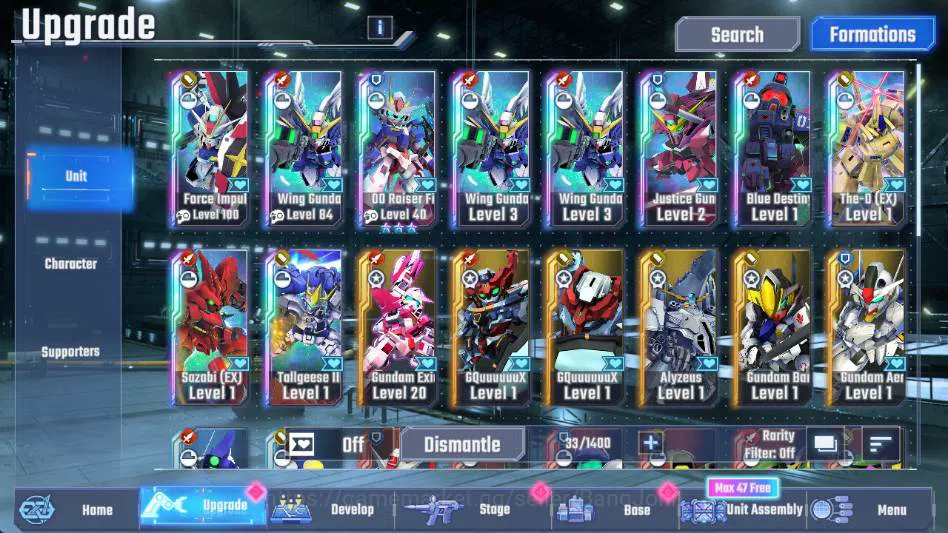 SD Gundam G Generation ETERNAL Accounts global rank 4, 52k DM, 10 UR unit, 8 char, 3 suppo image 1