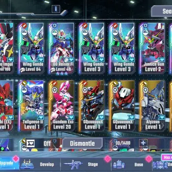 SD Gundam G Generation ETERNAL Accounts global rank 4, 52k DM, 10 UR unit, 8 char, 3 support, Force impulse, justice gundam