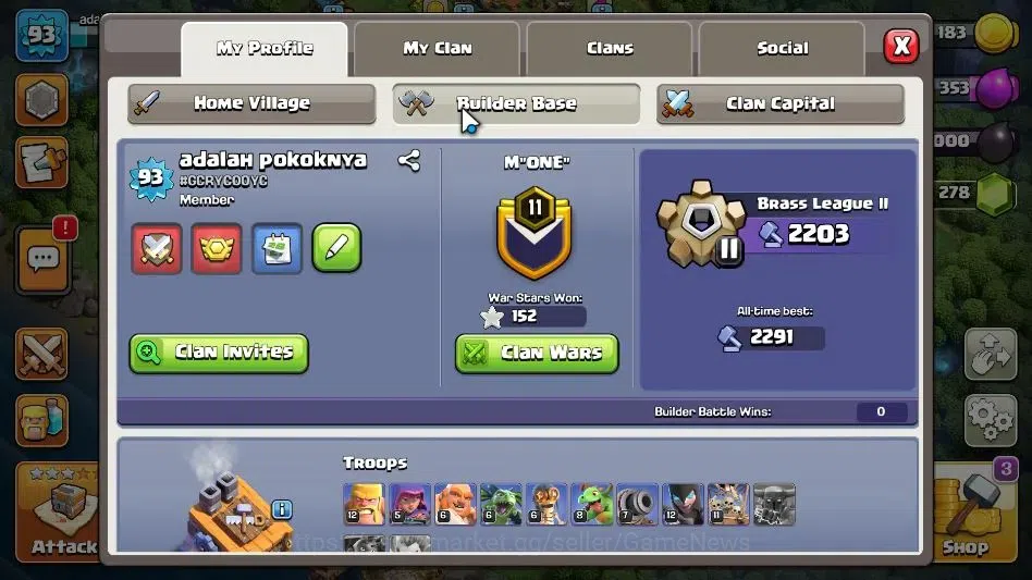 Clash of Clans Accounts TH 12-BH 8|LV 93|HH 5|BK 43,AQ 43,GW 19,MP 22|BM 1 image 4