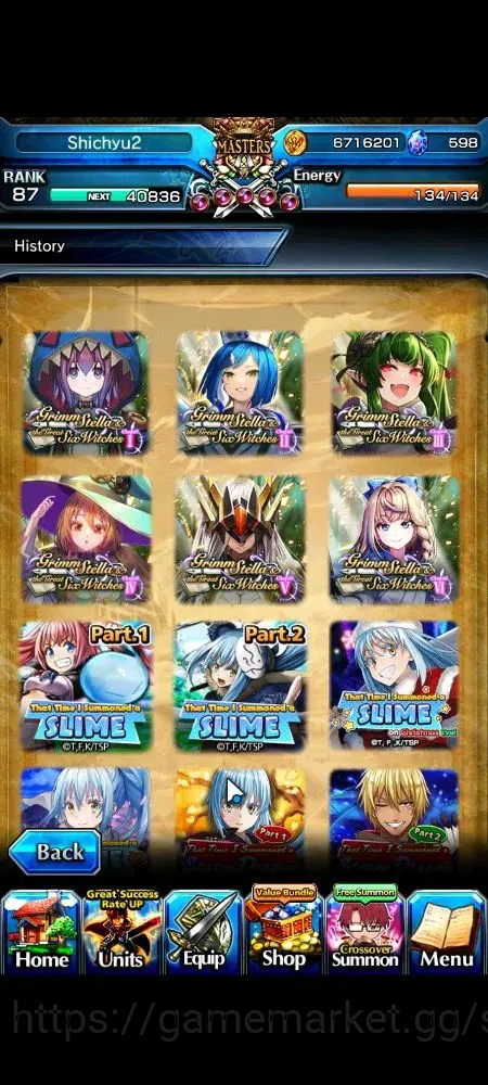 Grand Summoners Accounts Global|Rank 87|598 cc|15 Ascend+6 TW|(Emiya,DL Rim image 10