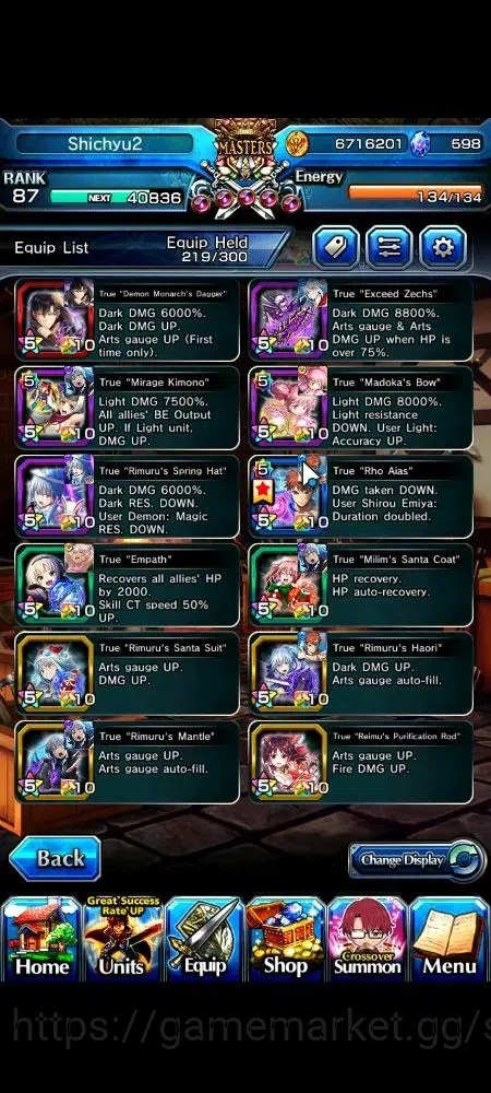 Grand Summoners Accounts Global|Rank 87|598 cc|15 Ascend+6 TW|(Emiya,DL Rim image 5