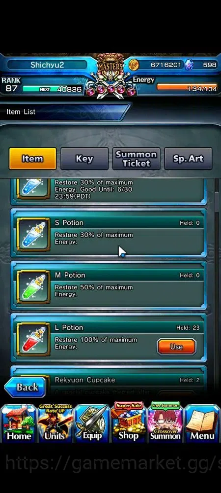 Grand Summoners Accounts Global|Rank 87|598 cc|15 Ascend+6 TW|(Emiya,DL Rim image 6