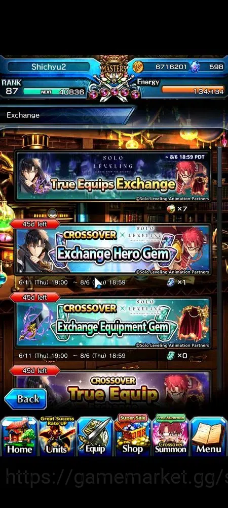 Grand Summoners Accounts Global|Rank 87|598 cc|15 Ascend+6 TW|(Emiya,DL Rim image 8