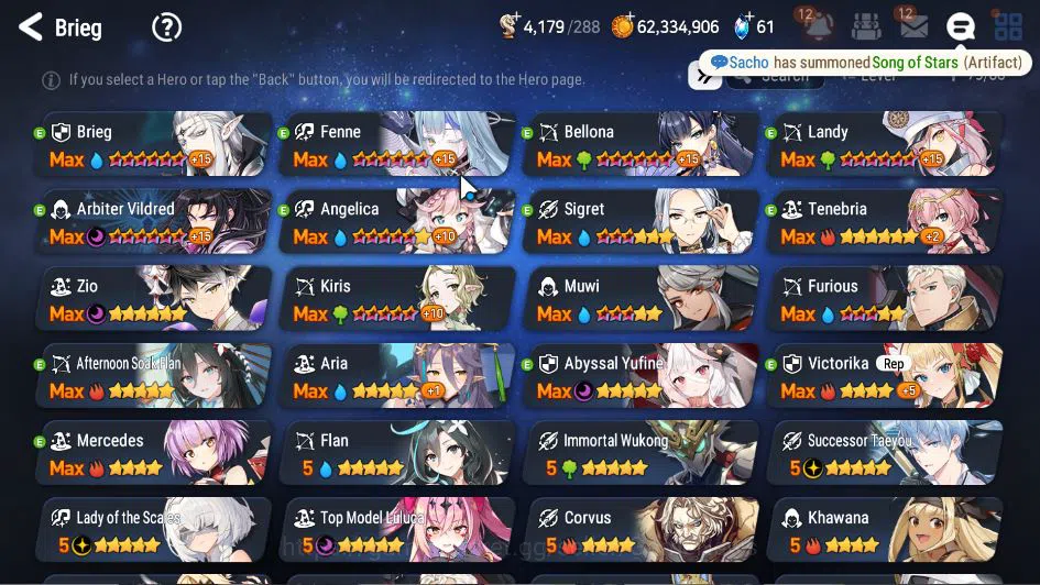 Epic Seven Accounts GBL Unverif|New Era|9 ML(LOT Scales,Har setti,A Yu image 5