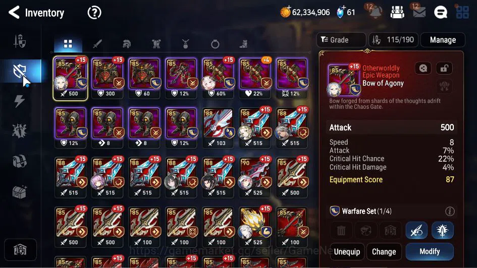 Epic Seven Accounts GBL Unverif|New Era|9 ML(LOT Scales,Har setti,A Yu image 9