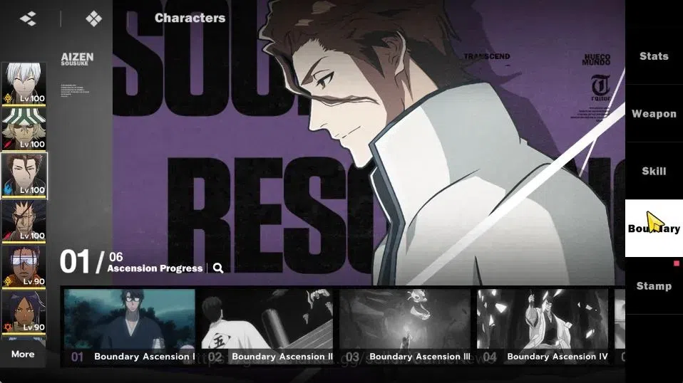BLEACH: Soul Resonance Accounts NuverseSEA|Lv73|11SSR [(AizenB1,KisukeB2,Szayela,K image 12