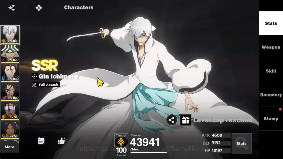 BLEACH: Soul Resonance Accounts NuverseSEA|Lv73|11SSR [(AizenB1,KisukeB2,Szayela,K image 3