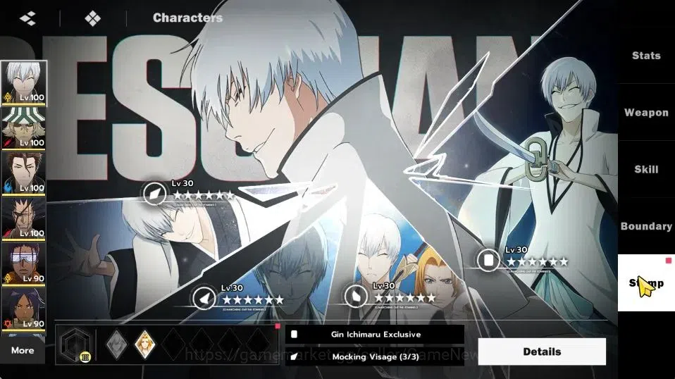 BLEACH: Soul Resonance Accounts NuverseSEA|Lv73|11SSR [(AizenB1,KisukeB2,Szayela,K image 5