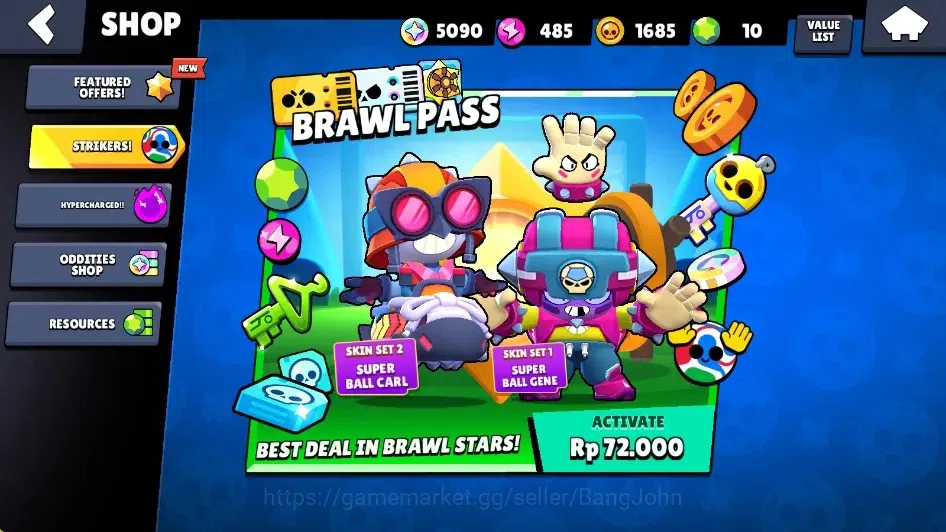 Brawl Stars Accounts Global|297 Tropyh|6 Brawlers-1 Max Lv. [Piper]|1 E image 4