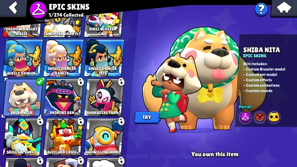 Brawl Stars Accounts Global|297 Tropyh|6 Brawlers-1 Max Lv. [Piper]|1 E image 6