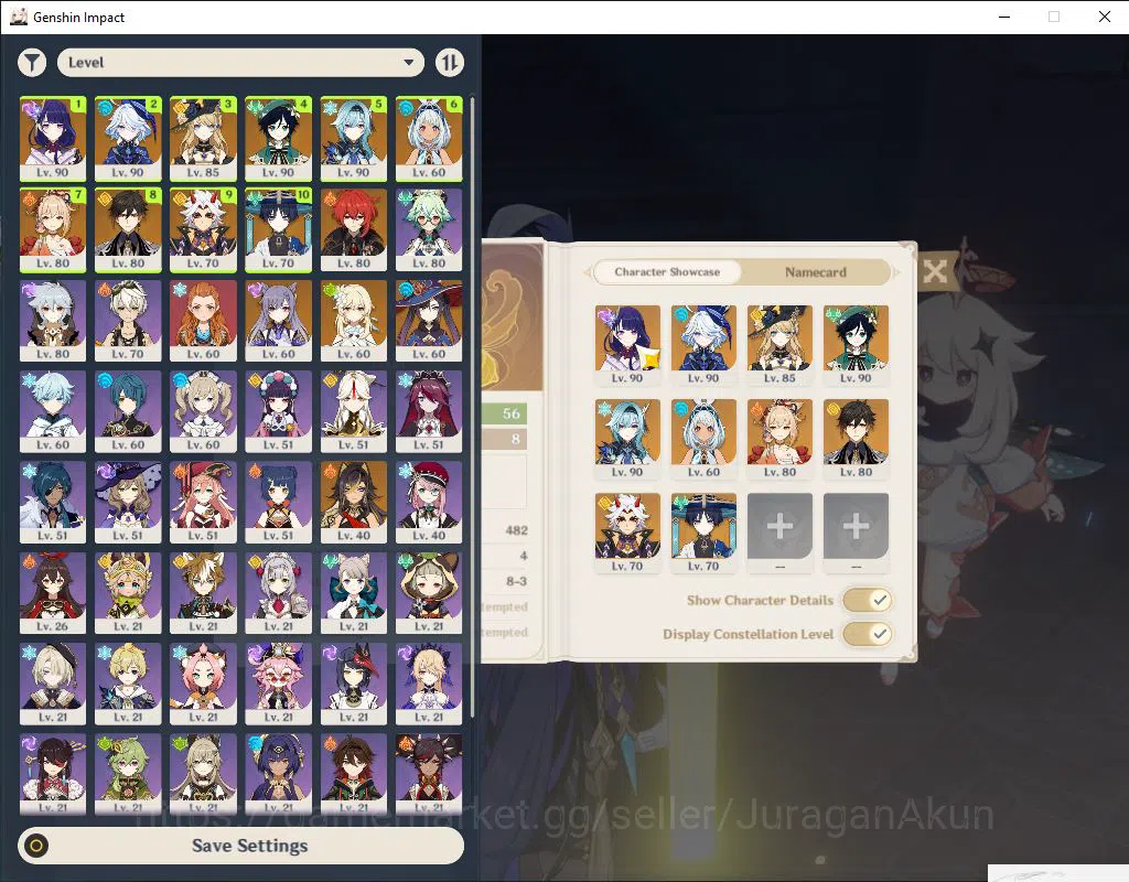 Genshin Impact Accounts End Game ASIA| AR 56|10 Limited +2(*5Weapon)|Furina +Sign,Clorinde,Zhongli,Yoimiya,Shogun,Etc |MC 2