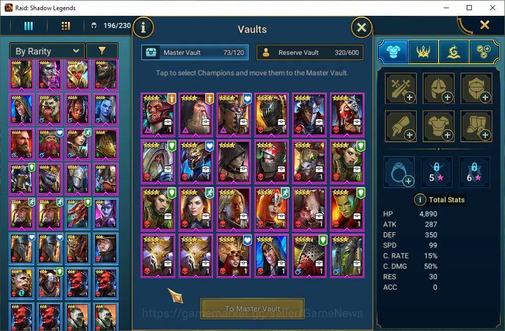 Raid: Shadow Legends Accounts Starter Lv6 889K Power|1 Mythic(Galathir)+24 11