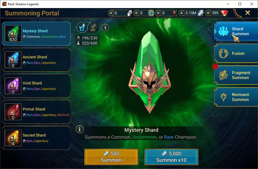 Raid: Shadow Legends Accounts Starter Lv6 889K Power|1 Mythic(Galathir)+24 17