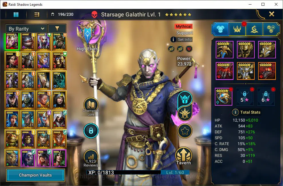 Raid: Shadow Legends Accounts Starter Lv6 889K Power|1 Mythic(Galathir)+24 18