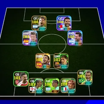 eFootball Accounts High-End Android|PW 3206|Rodri BigT,Paolo Maldini Epic,Lionel Messi ShowT,Cafu Epic,Goncalo Ramos