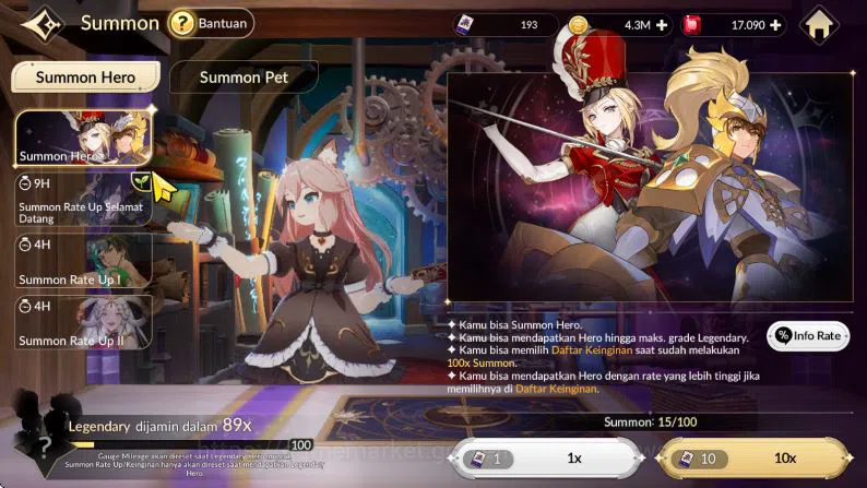 Seven Knights Re:Birth Accounts [Re:BIRTH] SEA|Ruby 17k|HSV 193|4 Legendary|3 SPEC image 6