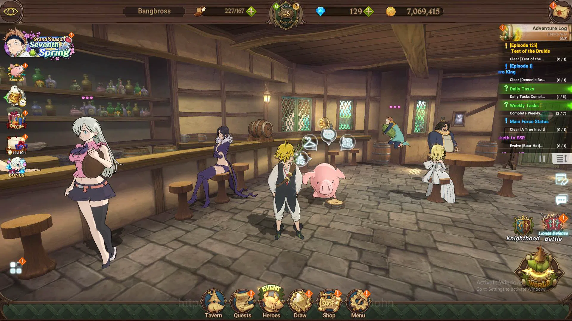 The Seven Deadly Sins: Grand Cross Others GLOBAL|1.6M CC|2LR Brunhild,Roxy|9 UR Lancelot4/6, image 1