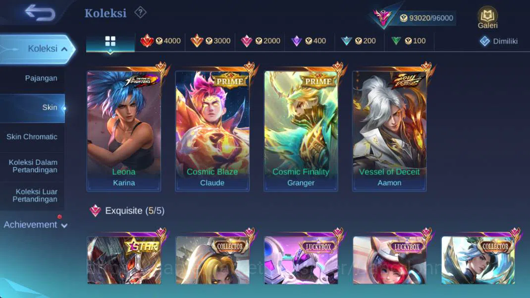 Mobile Legends: Bang Bang Accounts hero 130+, skin 352 legend franco, prime claude, p image 4