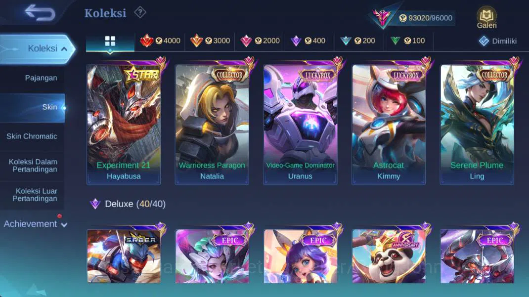 Mobile Legends: Bang Bang Accounts hero 130+, skin 352 legend franco, prime claude, p image 5