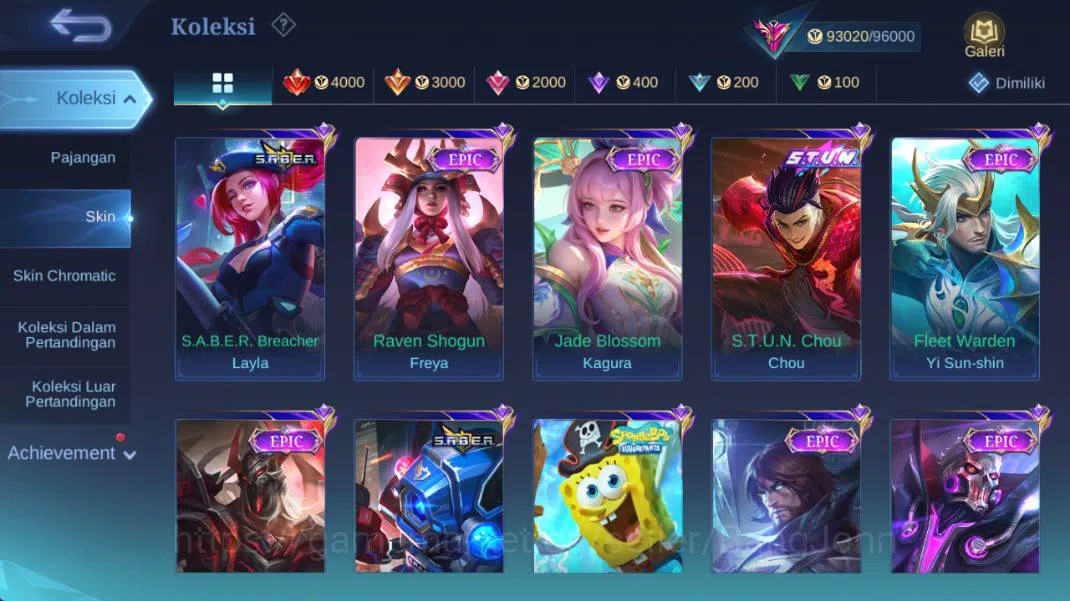 Mobile Legends: Bang Bang Accounts hero 130+, skin 352 legend franco, prime claude, p image 8