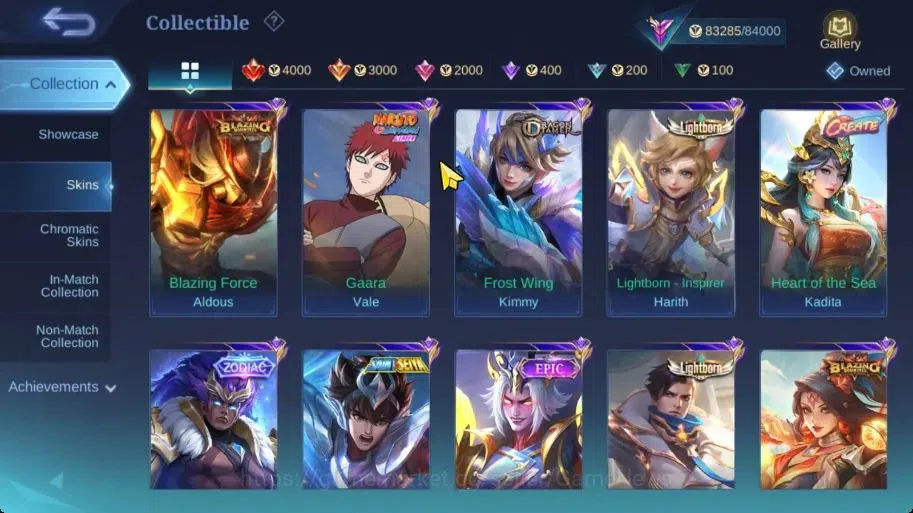 Mobile Legends: Bang Bang Accounts Collector Hero 133|Skin 332|Highest Glory 99|Karina KOF,Floryn 11