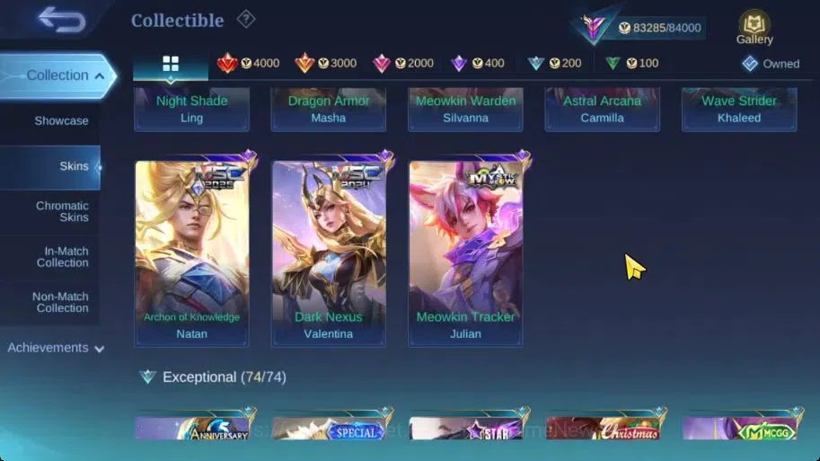 Mobile Legends: Bang Bang Accounts Collector Hero 133|Skin 332|Highest Glory 99|Karina KOF,Floryn 13