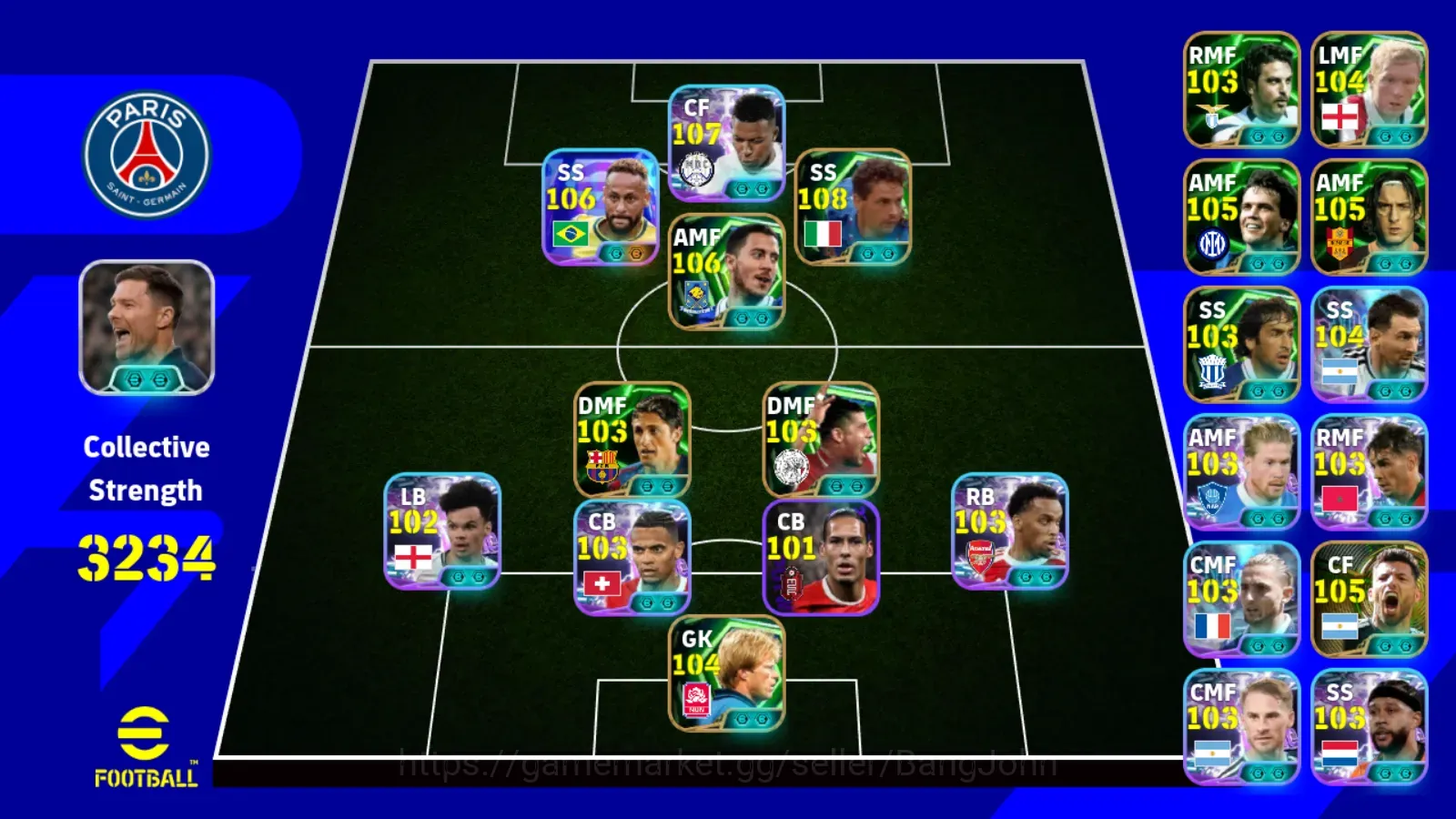 eFootball Accounts Legends & Iconic Players Android|PW3234|Neymar Jr Show T,Roberto Baggio Epic,Eden Hazard Epic,Lothar 1