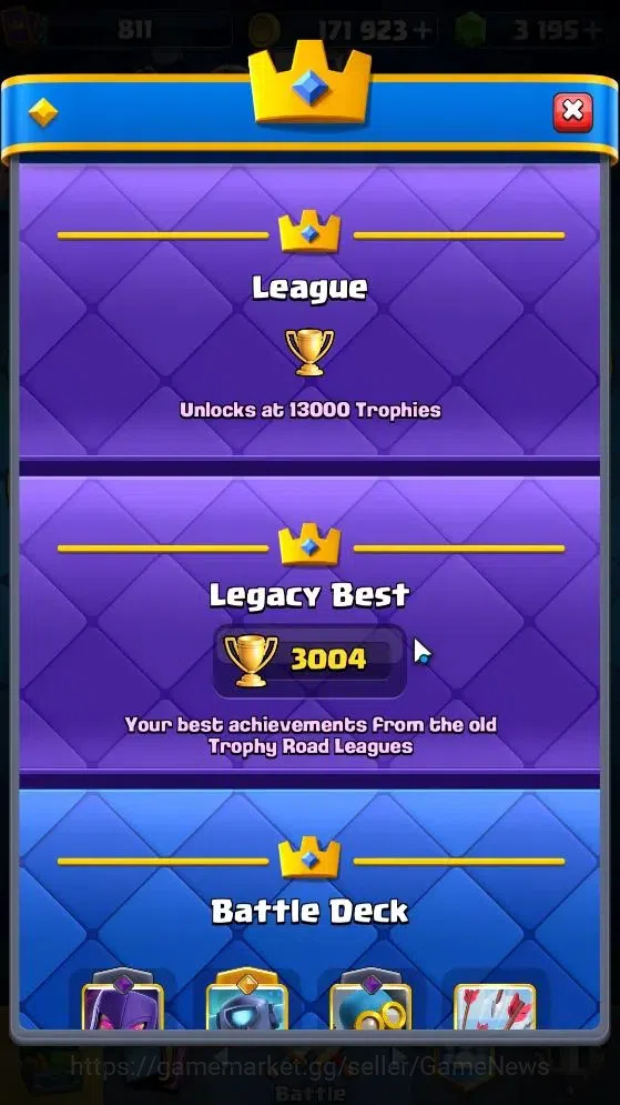 Clash Royale Accounts Lv 10|Trophy 4606|Limited Skin|Card 97/121|1 Hero image 5