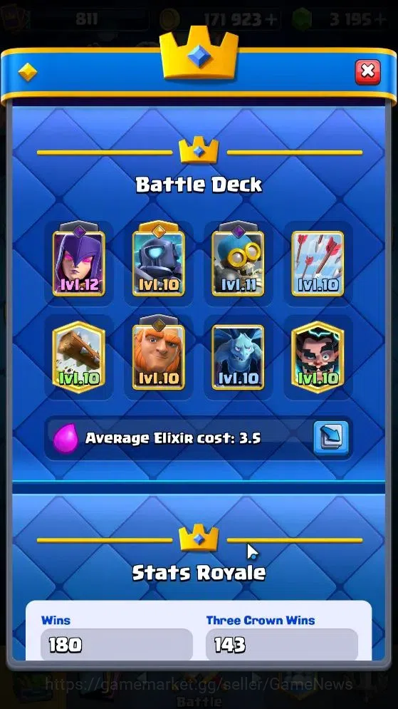 Clash Royale Accounts Lv 10|Trophy 4606|Limited Skin|Card 97/121|1 Hero image 6