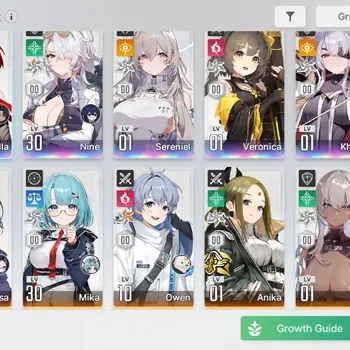 Chaos Zero Nightmare Accounts GLOBAL Lv32|6 SSR[Arabella+Sign,Sereniel,NineM1,Veronica,Khalipe,Renoa]|11 SR