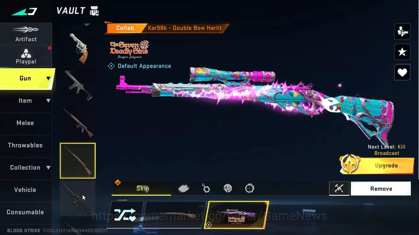 Blood Strike Accounts ASIA|ETERNAL DEagle Lv2|Collab 7DS[AK47,Kar98,QBZ9 image 15