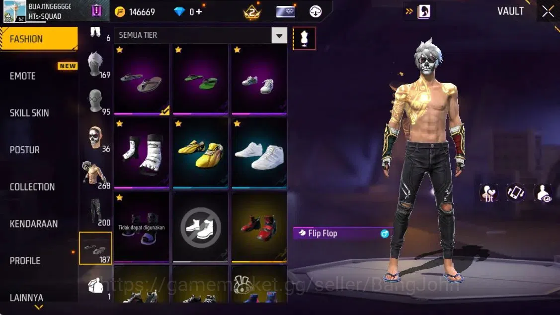 Free Fire Accounts Indonesia | Evo(Thompson Lv5) | M1887 Emerald Powe image 11