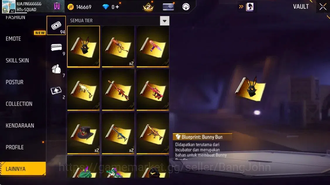 Free Fire Accounts Indonesia | Evo(Thompson Lv5) | M1887 Emerald Powe image 15