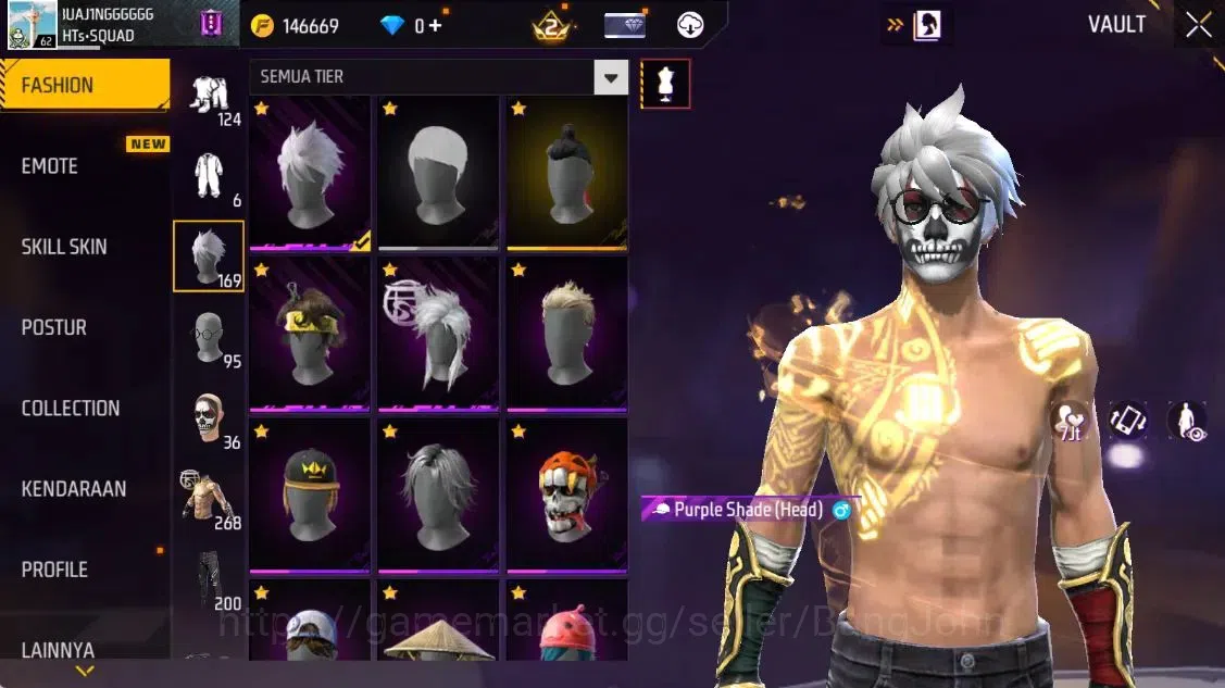 Free Fire Accounts Indonesia | Evo(Thompson Lv5) | M1887 Emerald Powe image 6