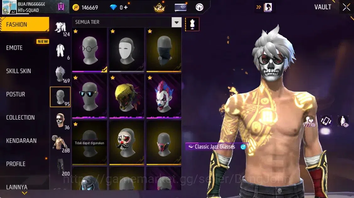 Free Fire Accounts Indonesia | Evo(Thompson Lv5) | M1887 Emerald Powe image 7