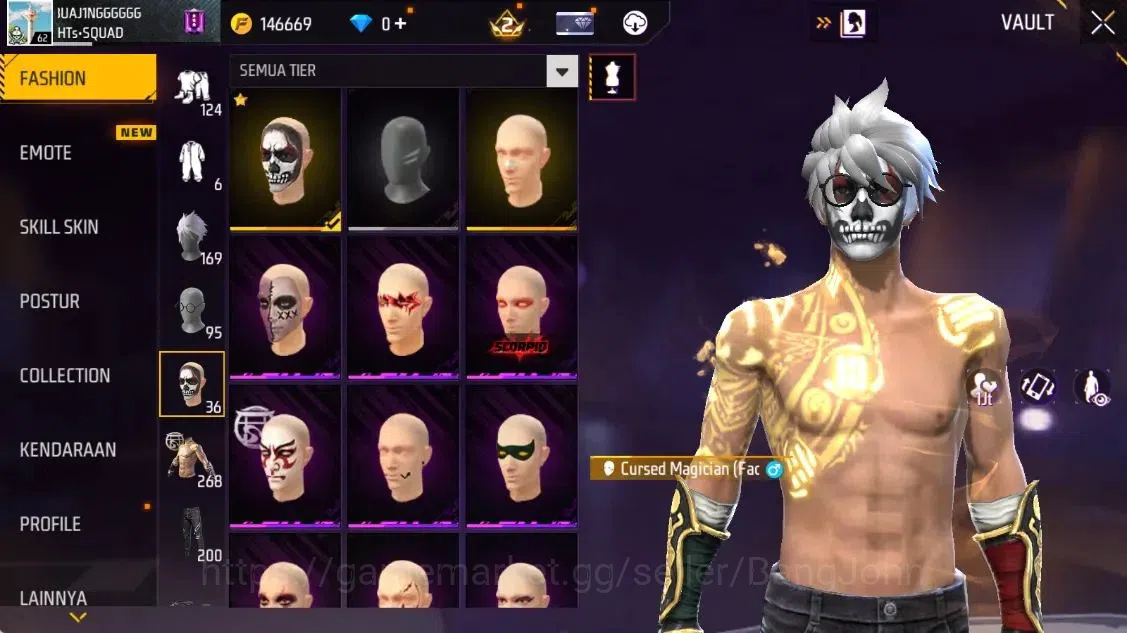 Free Fire Accounts Indonesia | Evo(Thompson Lv5) | M1887 Emerald Powe image 8
