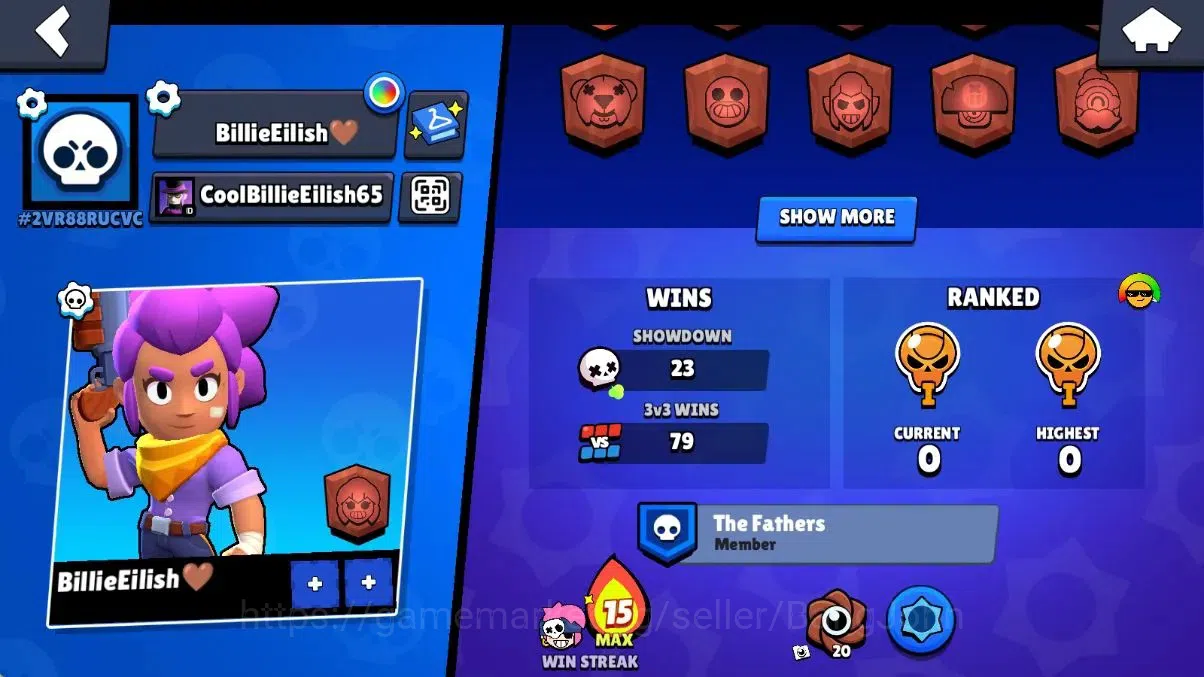 Brawl Stars Accounts Android | 1548 Thropy|20 Brawler -2 Max (Mortis Hy image 3