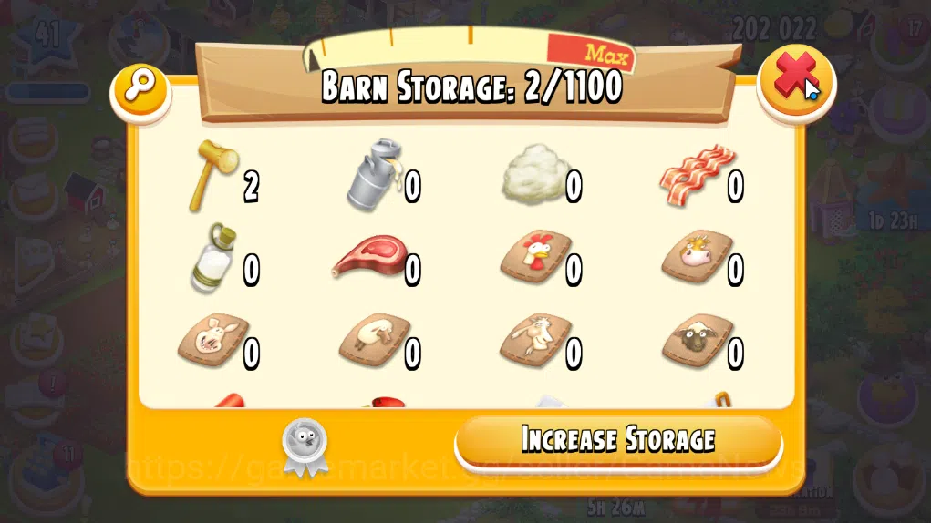 Hay Day Accounts Level 41 | Barn Storage 1100 + Silo Storage 625 | 202k Coins, 3 Diamonds |CN ON|Log Supercell ID|Take 7