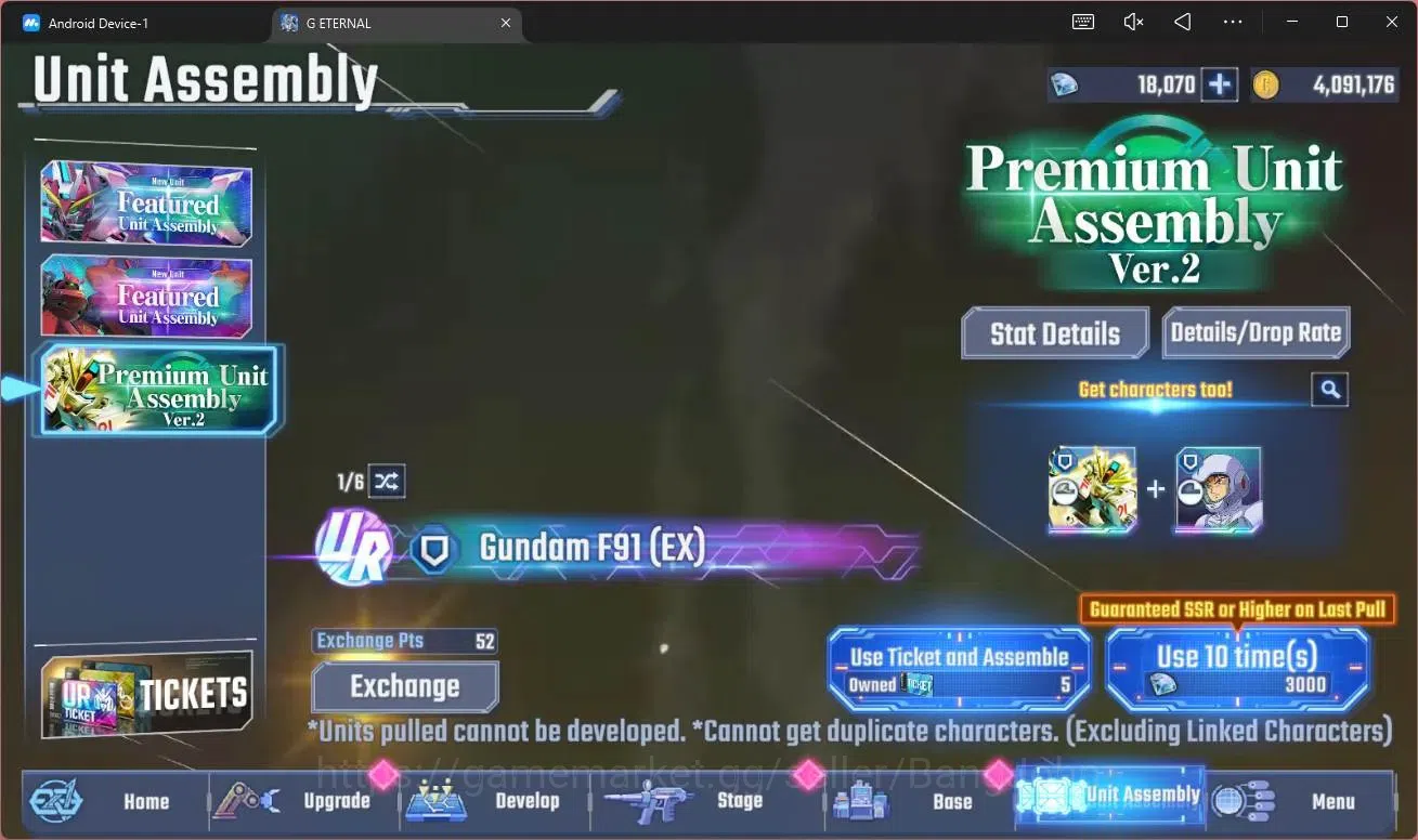 SD Gundam G Generation ETERNAL Accounts Global Rank 36|18K+ Diamond | 2 MLB Gundam AGE 1 N image 10
