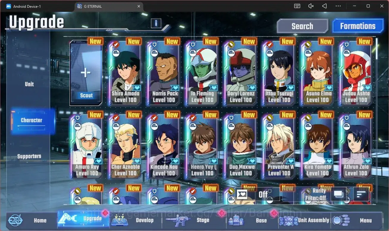 SD Gundam G Generation ETERNAL Accounts Global Rank 36|18K+ Diamond | 2 MLB Gundam AGE 1 N image 4