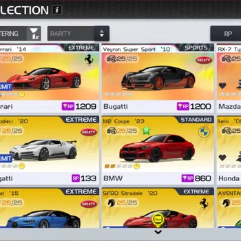 Racing Master Accounts SEA | Lvl 9 |2 Prime Legend ( Veyron Super Sport '10,RX-7 Type RS '01) +35 Etc Car|1810 DM|Log