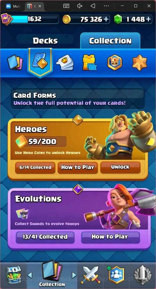 Clash Royale Accounts Global |CL 1632|KTL 15|Trophy 12500|121 Cards|4 Ma image 14