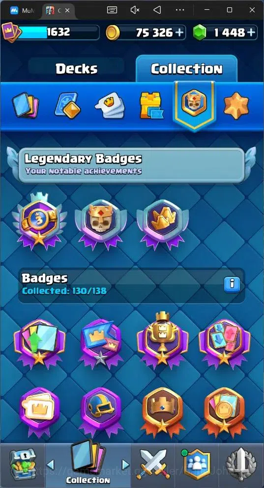 Clash Royale Accounts Global |CL 1632|KTL 15|Trophy 12500|121 Cards|4 Ma image 19